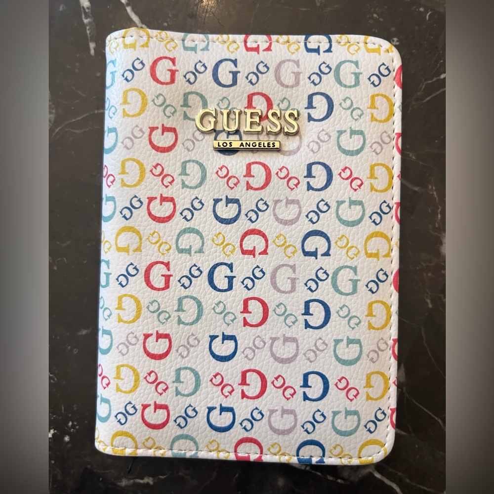 Guess Multicolor Logo Passport Holder